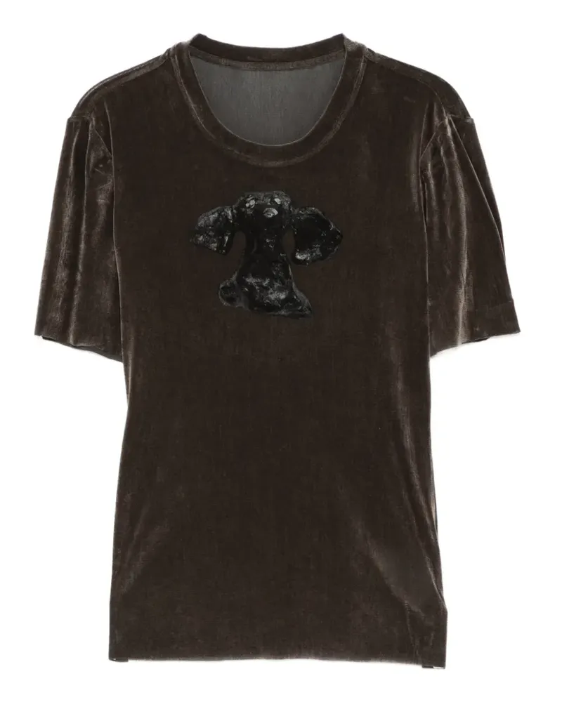JNBY T-Shirt aus Samt - Grau Grau