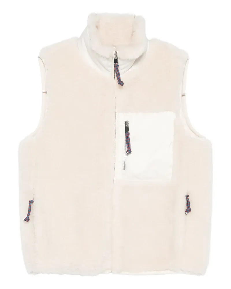 Tory Burch zip pocket gilet - Nude Nude