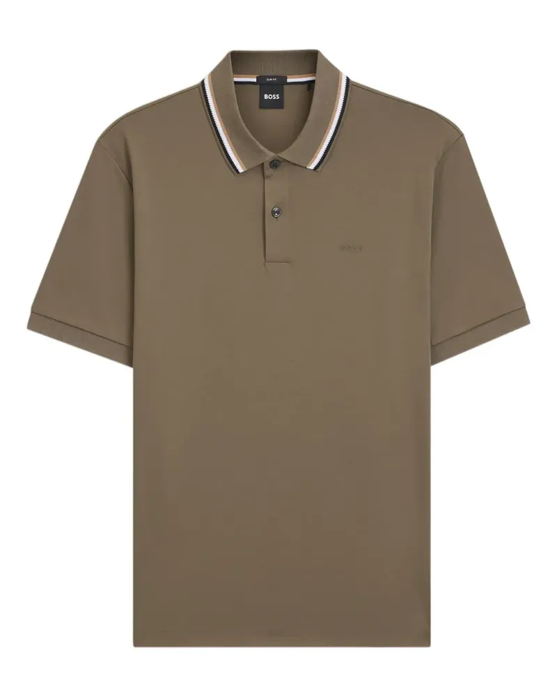 HUGO BOSS Poloshirt mit Logo-Stickerei - Braun Braun