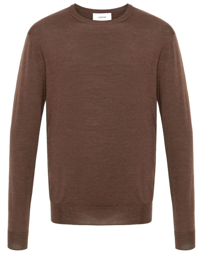 LARDINI Pullover mit rundem Ausschnitt Braun