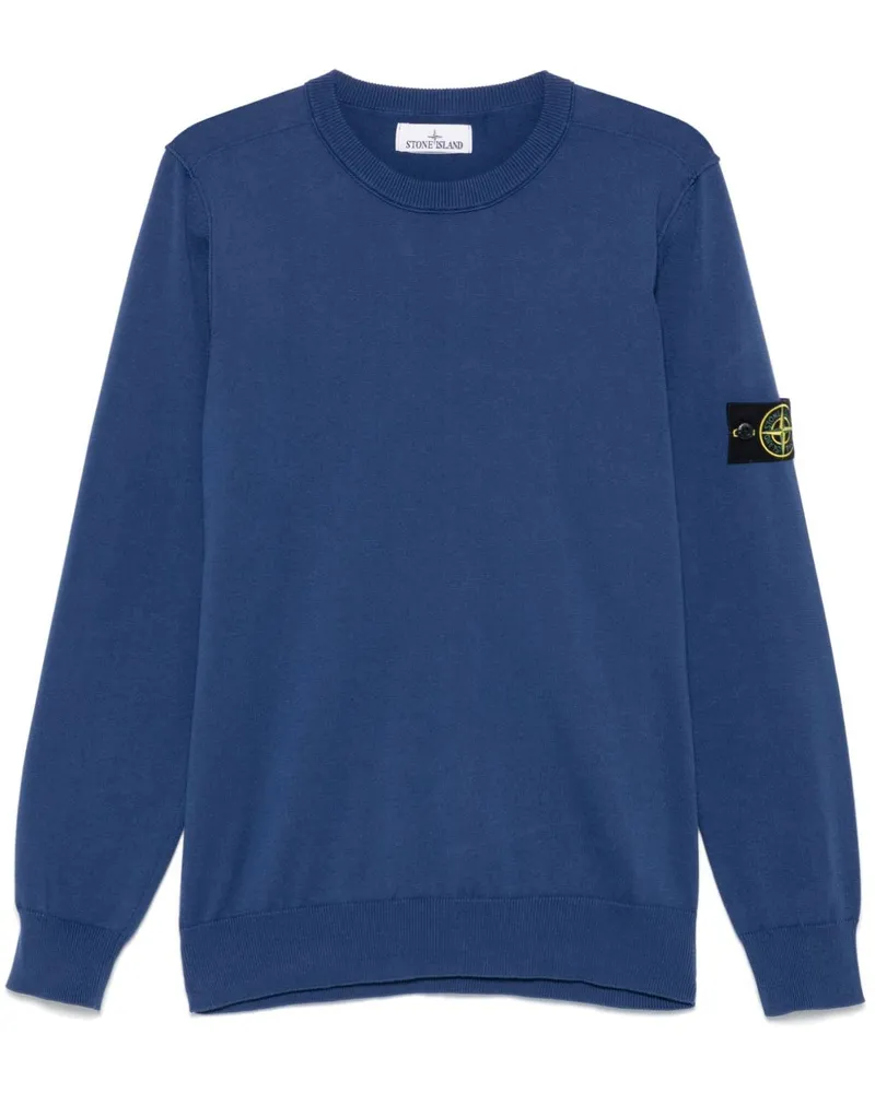 Stone Island Pullover mit Kompass-Patch - Blau Blau