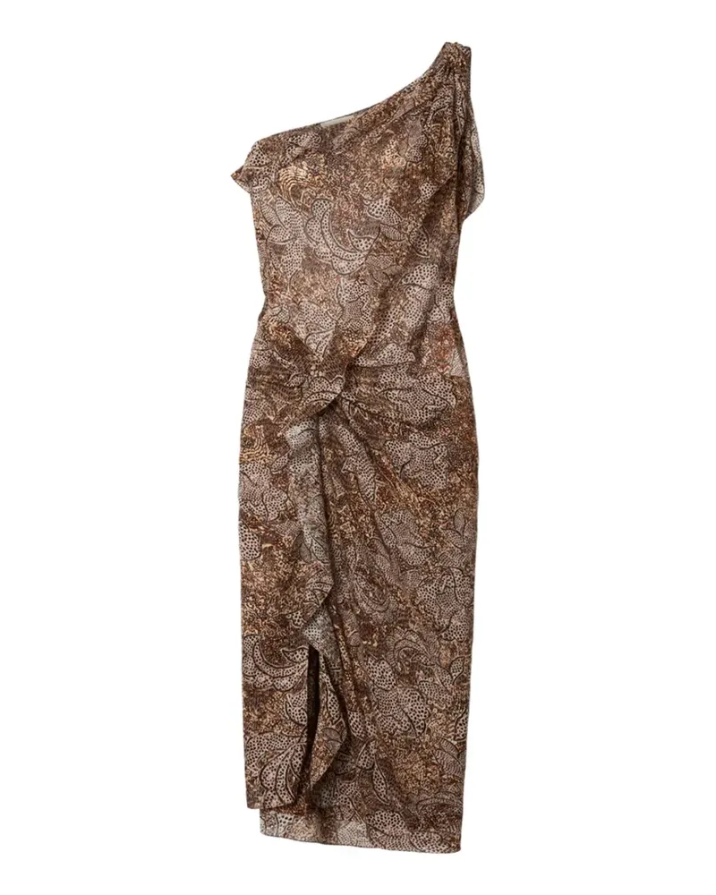 Isabel Marant Charlota Midikleid mit Blumenmuster - Braun Braun