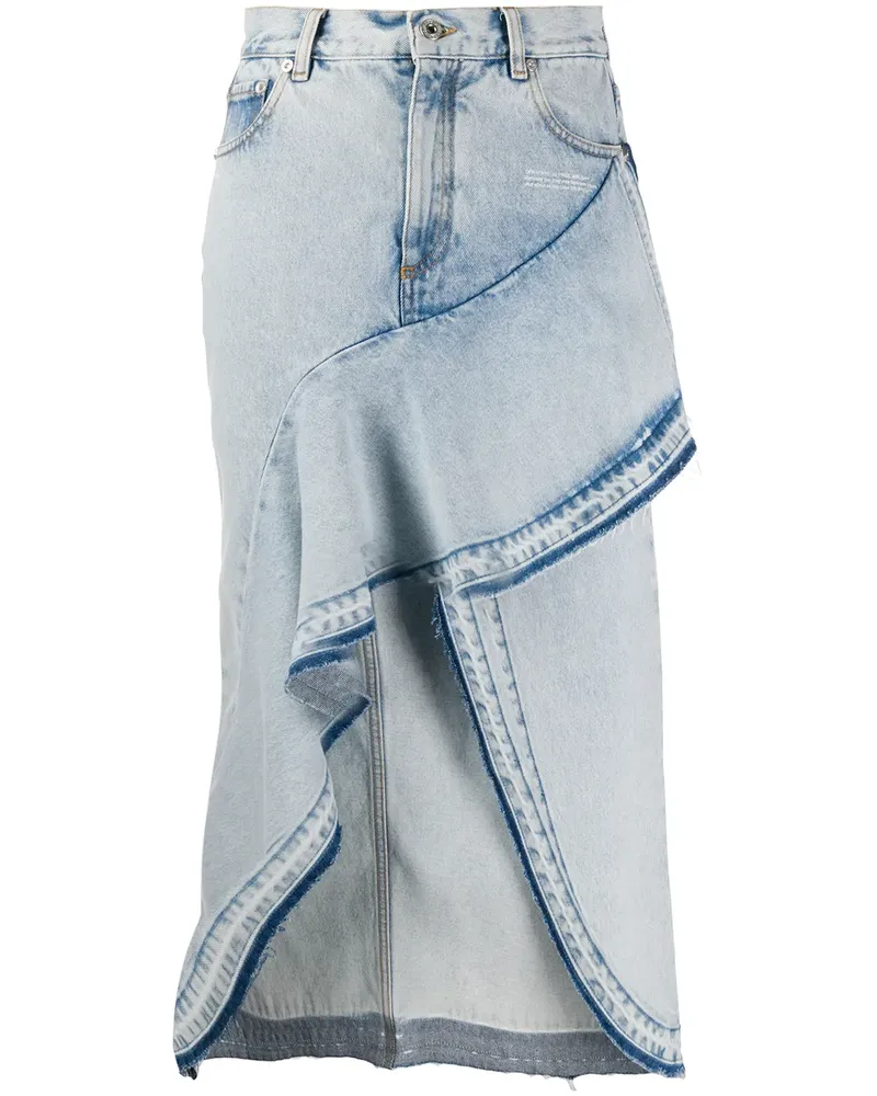 OFF-WHITE Rock mit Rüschen - Blau Blau