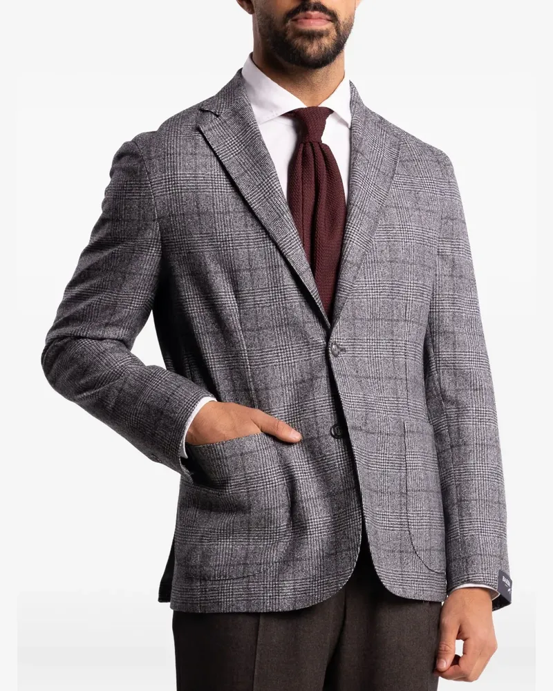 BARBA Easy checked blazer - Grau Grau
