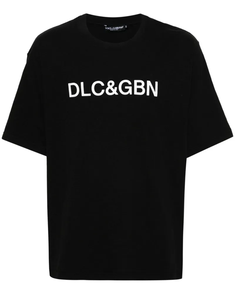 Dolce & Gabbana T-Shirt mit Logo-Print - Schwarz Schwarz