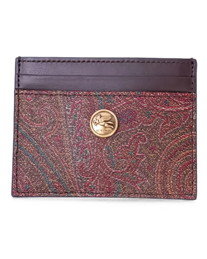 Etro Pegasus Kartenetui mit Paisleymuster - Braun Braun