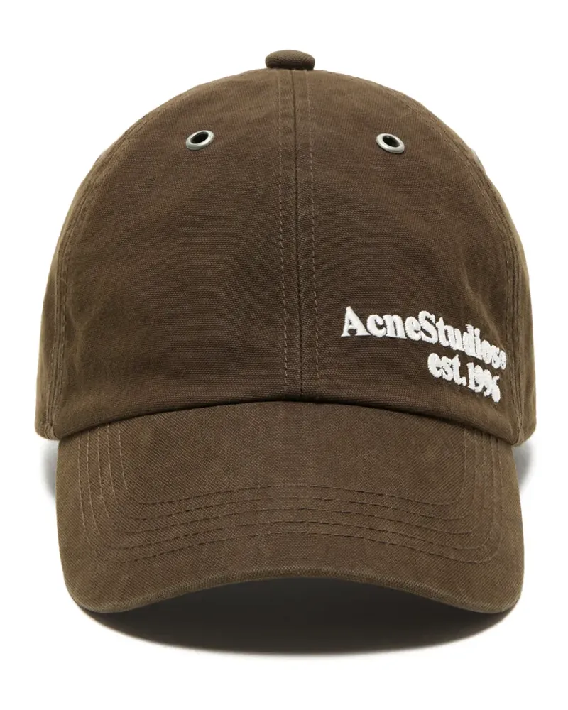 Acne Studios Baseballkappe mit Logo-Stickerei - Braun Braun