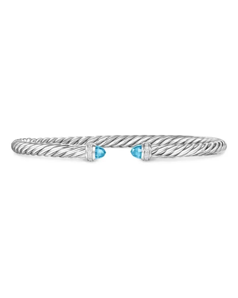 David Yurman Cablespira Flex® Sterlingsilber-Armband mit Diamanten (4mm Silber