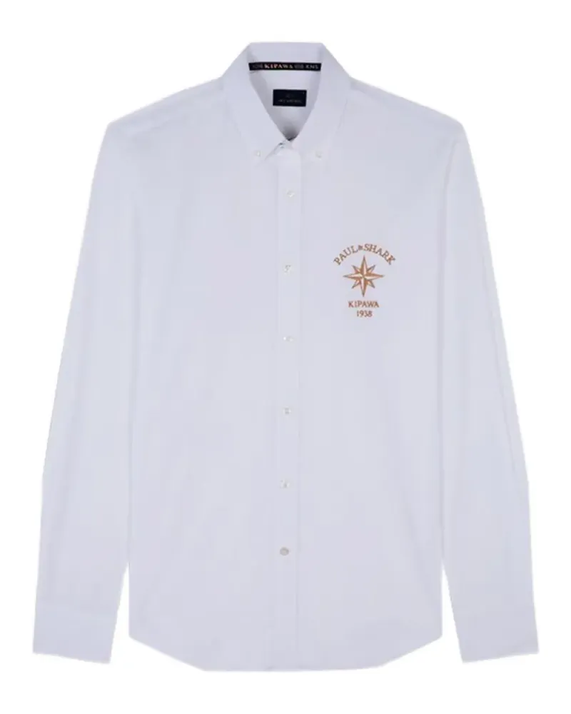 Paul & Shark Kipawa embroidered button-down shirt - Weiß Weiß