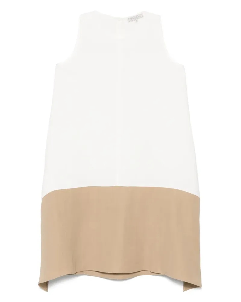 Antonelli Firenze Minikleid mit Kontrasteinsätzen - Weiß Weiß
