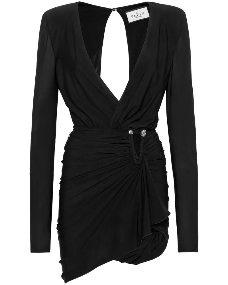 Philipp Plein Minikleid mit Piercing - Schwarz Schwarz