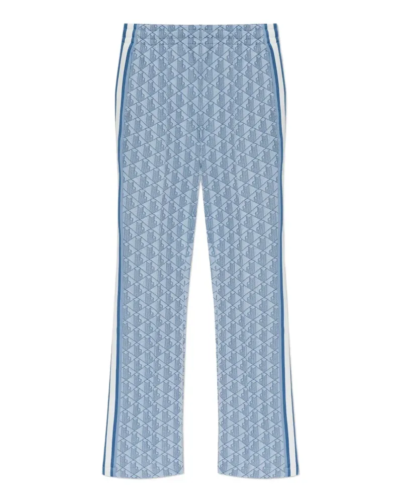 Lacoste monogram-patterned track pants - Blau Blau