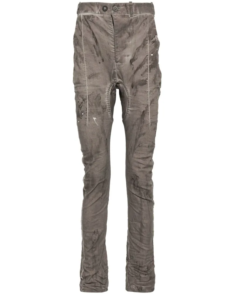 Boris Bidjan Saberi Hose im Distressed-Look - Grau Grau