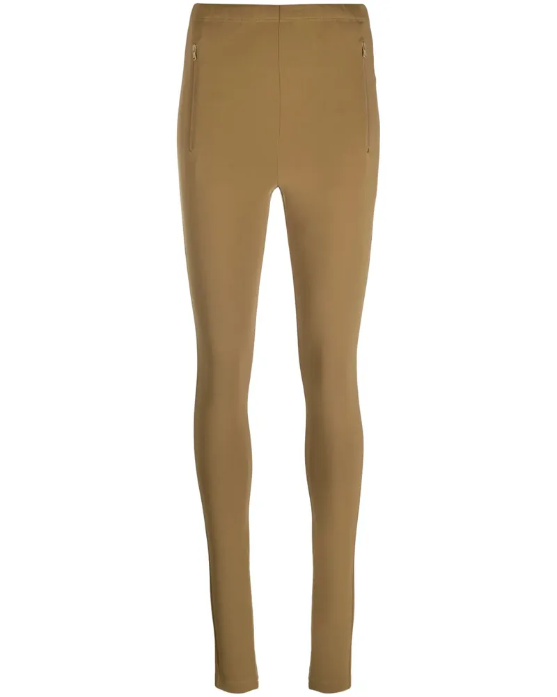 WARDROBE.NYC Leggings mit hohem Bund - Braun Braun