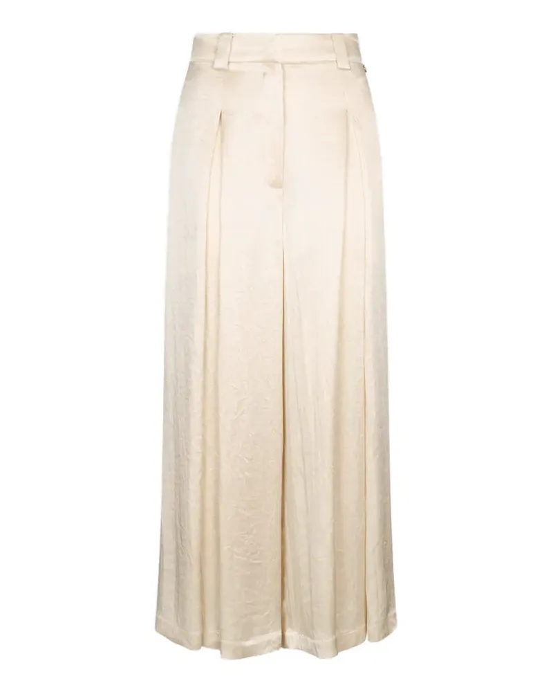 Liu Jo Cropped-Satinhose mit Schlitzen - Nude Nude