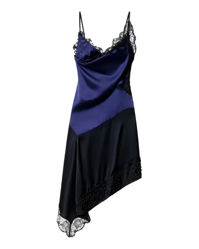 Isabel Marant Anazia asymmetrisches Kleid mit Spitzenbesatz - Blau Blau