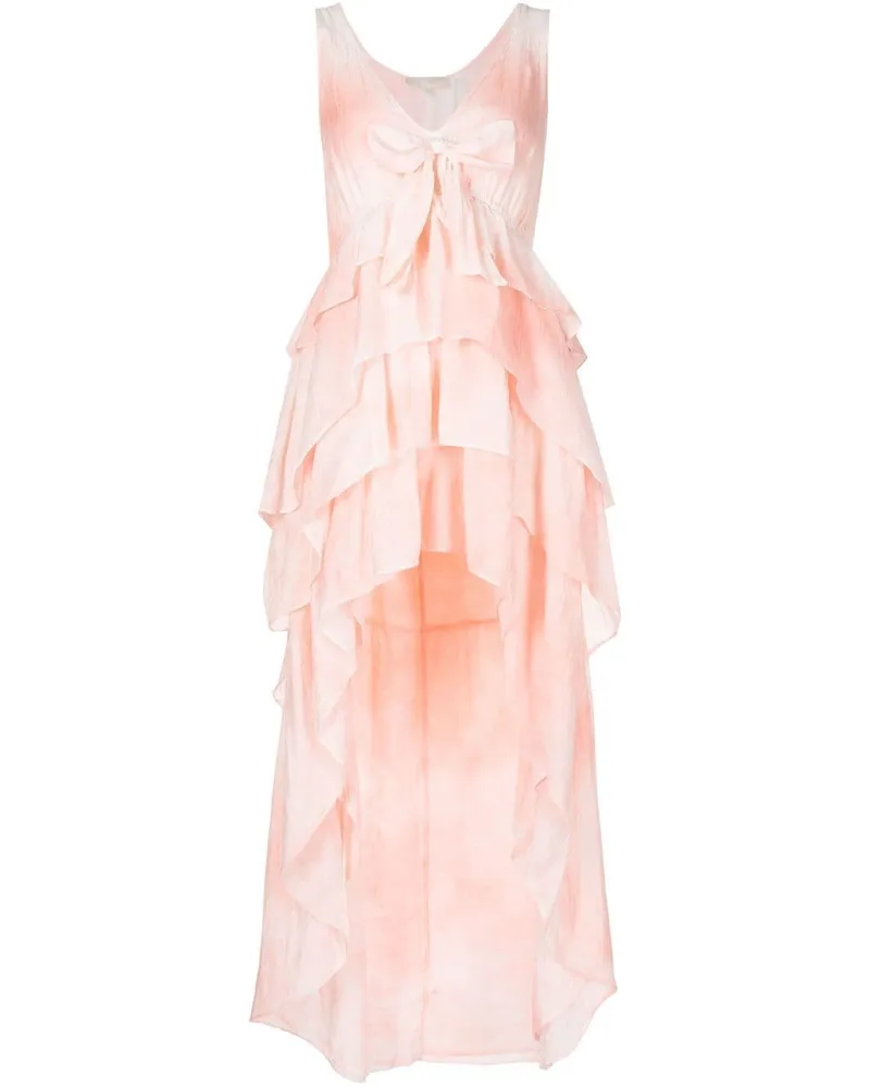 LoveShackFancy Asymmetrisches Midikleid - Rosa Rosa