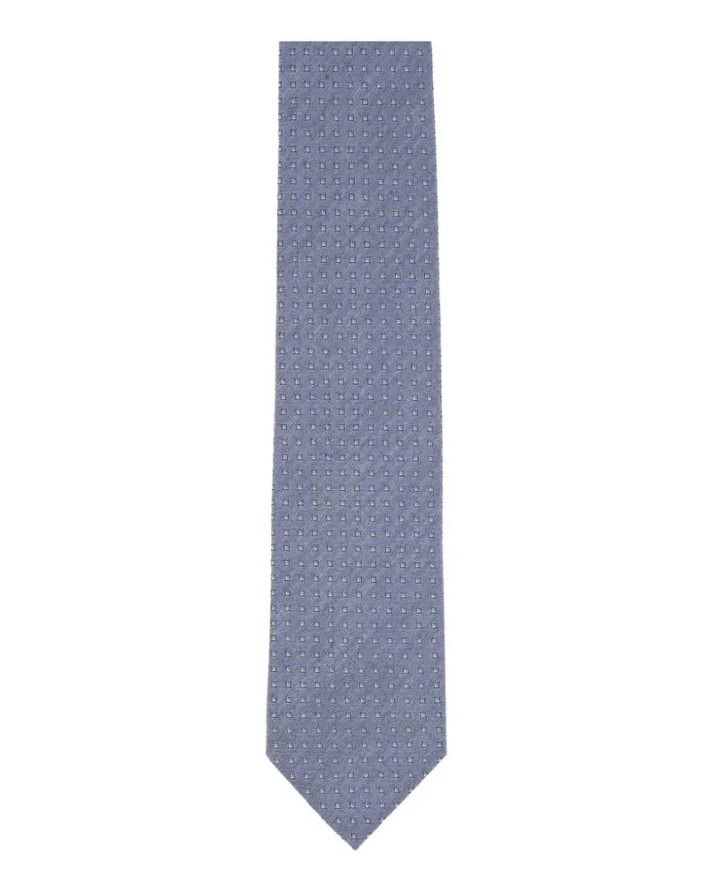 BARBA dotted tie - Blau Blau