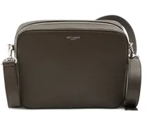 Kleine Camera Kuriertasche aus gehämmertem Leder - Braun