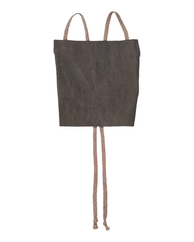 Ziggy Chen Top mit eckigem Ausschnitt - Braun Braun