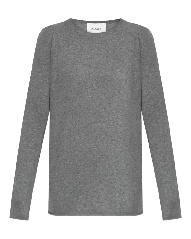 Lisa Yang Gerippter Strickpullover - Grau Grau