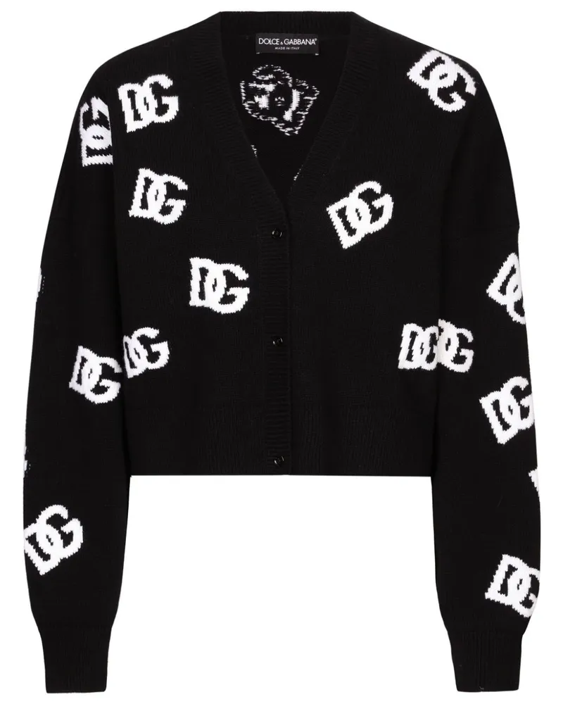 Dolce & Gabbana Cardigan mit Logo-Stickerei - Schwarz Schwarz