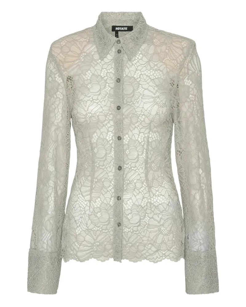 ROTATE Birger Christensen lace buttoned shirt - Grau Grau