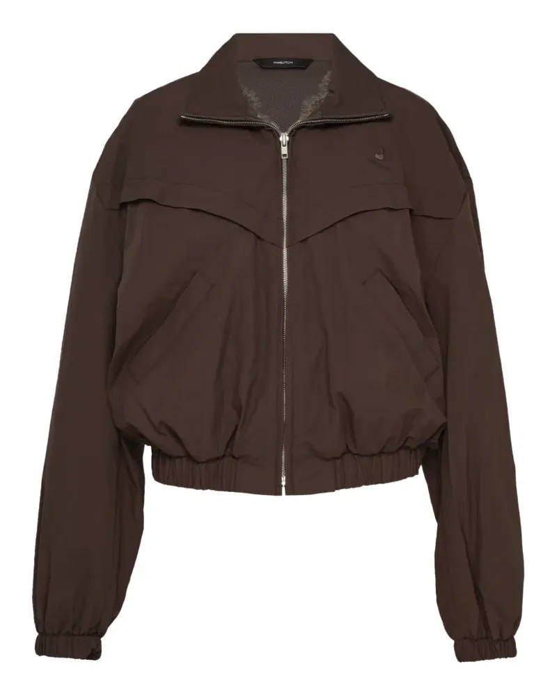 pushBUTTON lace-panelled bomber jacket - Braun Braun