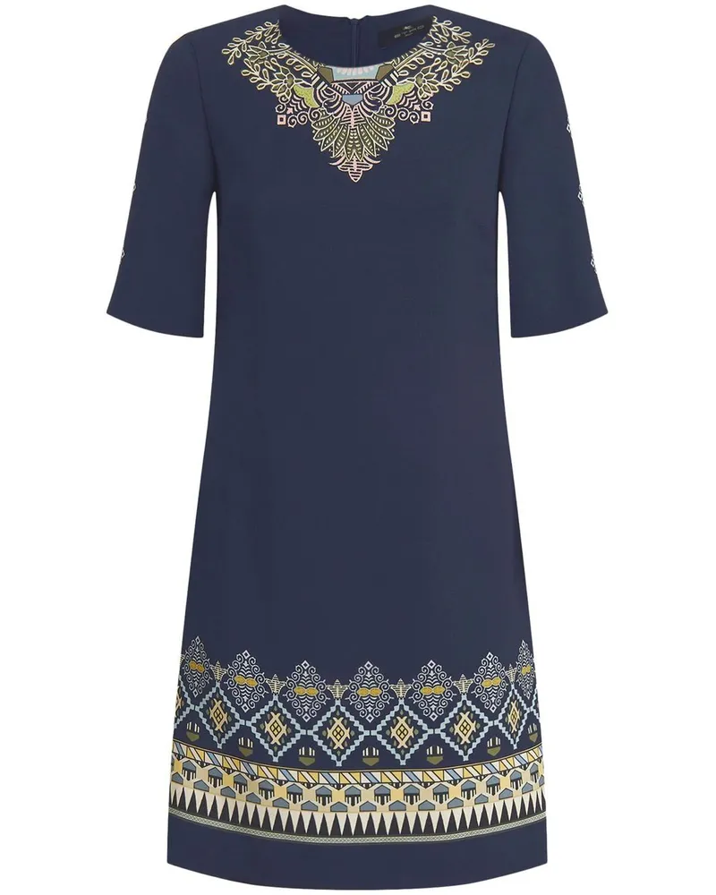 Etro Kleid mit Stickerei - Blau Blau