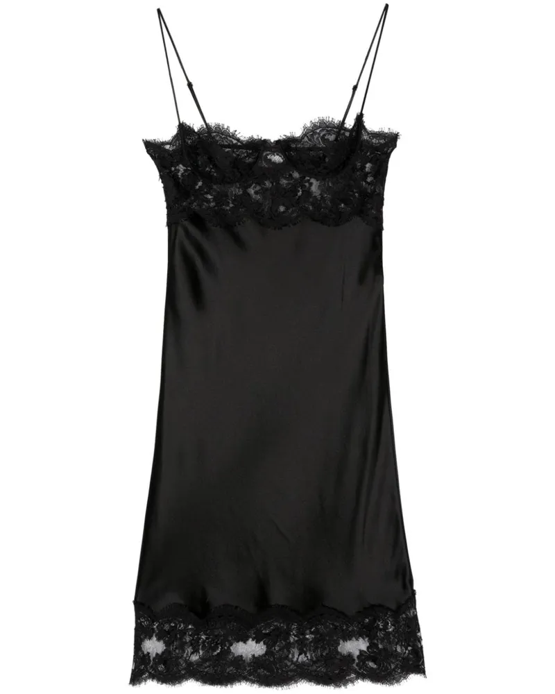 Saint Laurent Camisole-Kleid - Schwarz Schwarz