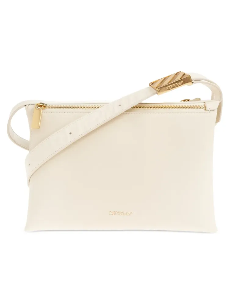 OFF-WHITE Sandbag 404 leather shoulder bag - Nude Nude