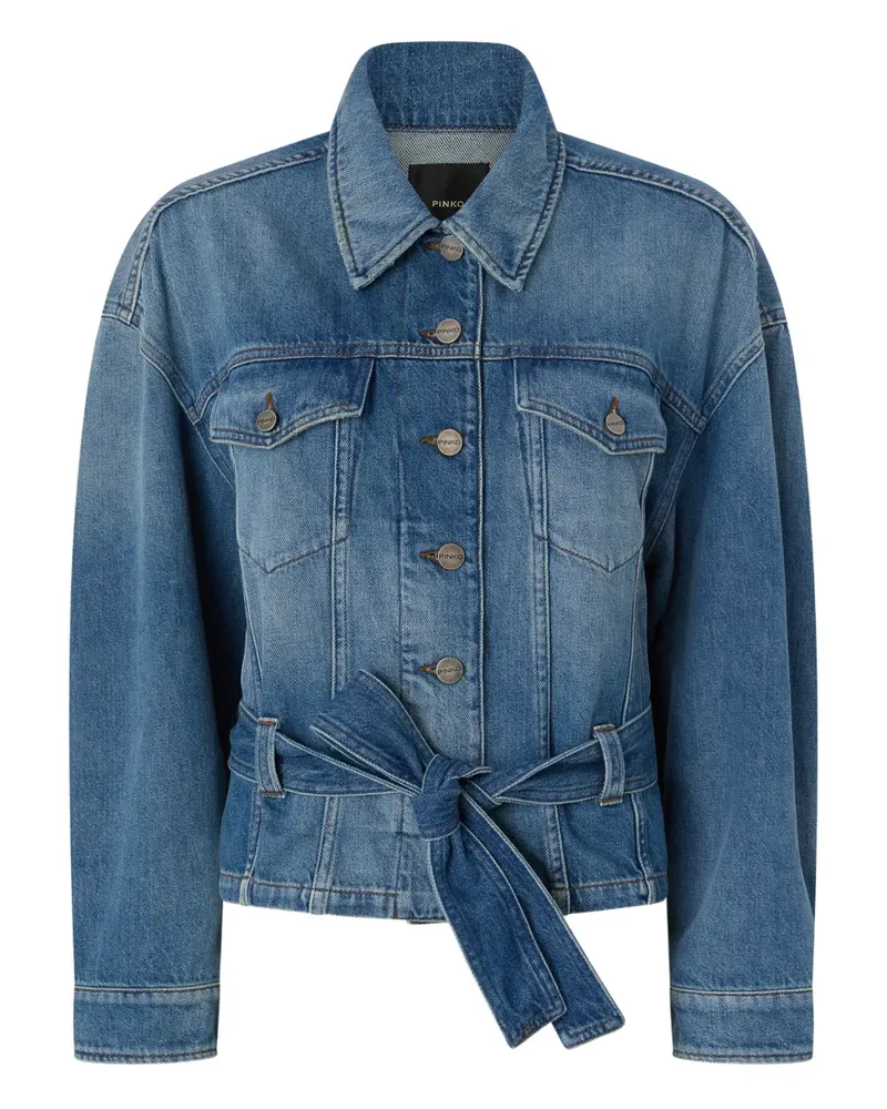 Pinko Jeansjacke mit Gürtel - Blau Blau