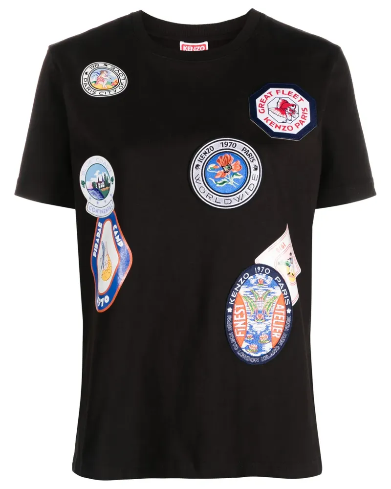 Kenzo T-Shirt mit Patch - Schwarz Schwarz