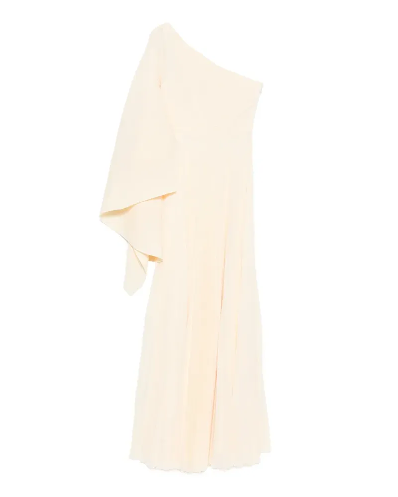 Solace London Maci One-Shoulder-Maxikleid mit Falten - Gelb Gelb