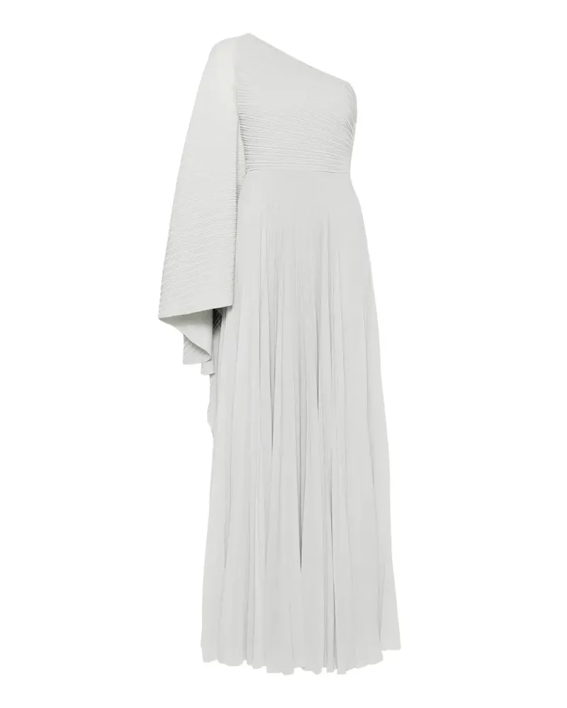 Solace London Maci One-Shoulder-Maxikleid mit Falten - Grau Grau