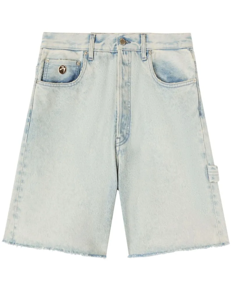 AMBUSH Jeans-Shorts mit offenem Saum - Blau Blau