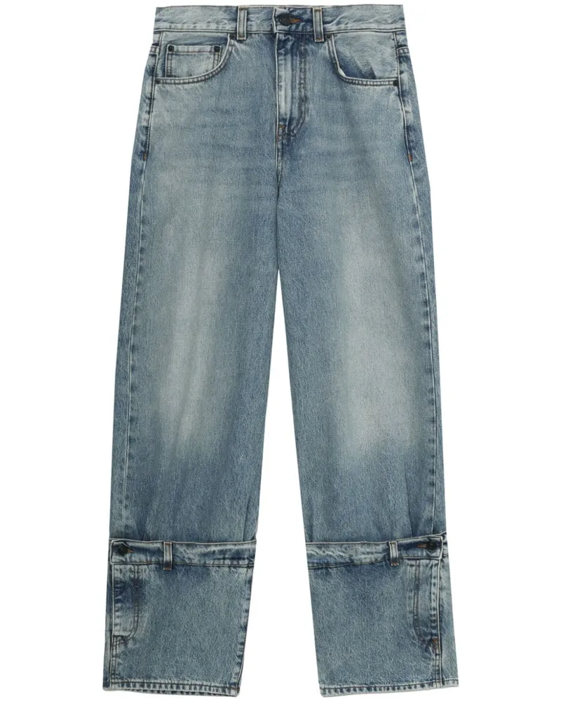 Haikure Straight-Leg-Jeans mit Logo-Patch - Blau Blau