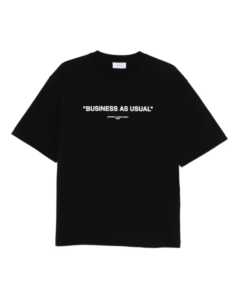 OFF-WHITE T-Shirt mit Slogan-Print - Schwarz Schwarz