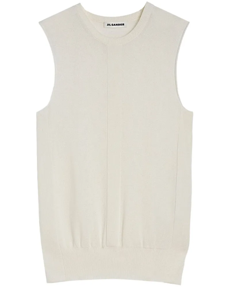Jil Sander Klassischer Pullunder - Weiß Weiß