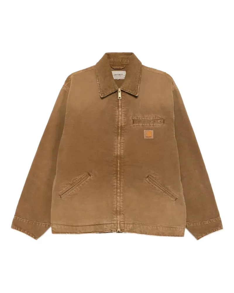 Carhartt WIP logo-patch washed-effect jacket - Braun Braun