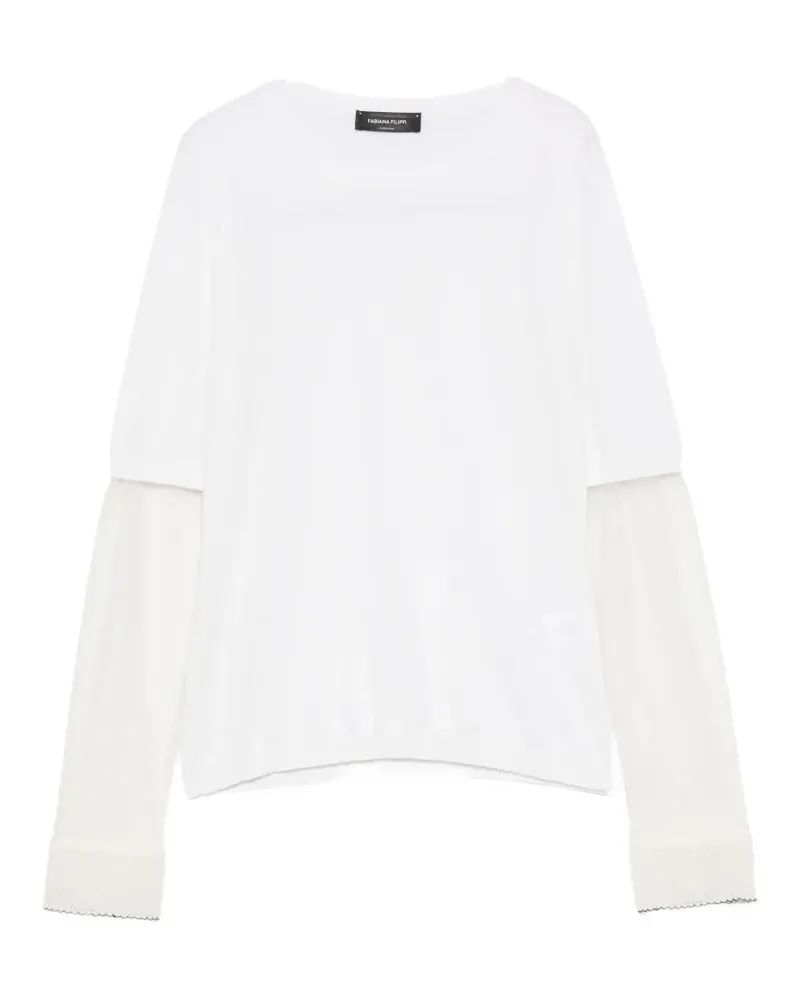 Fabiana Filippi long-sleeve T-shirt - Weiß Weiß