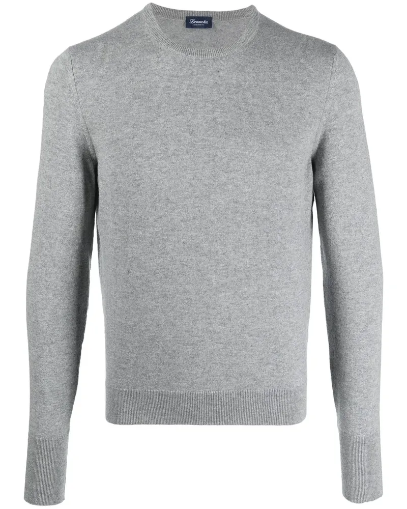 Drumohr  Kaschmirpullover mit Rundhalsausschnitt - Grau Grau