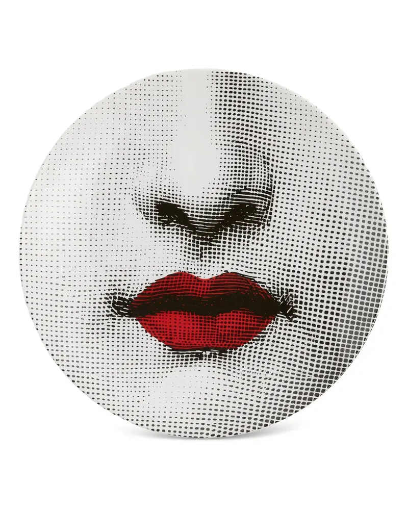 Fornasetti Tema e Variazioni Wandteller - Weiß Weiß