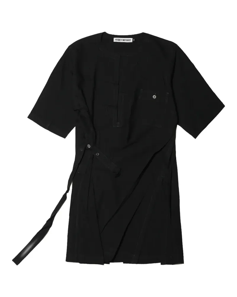 Issey Miyake belted tunic - Schwarz Schwarz