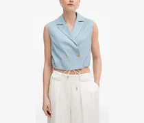Doppelreihiger Anzug mit Nadelstreifen - Blau