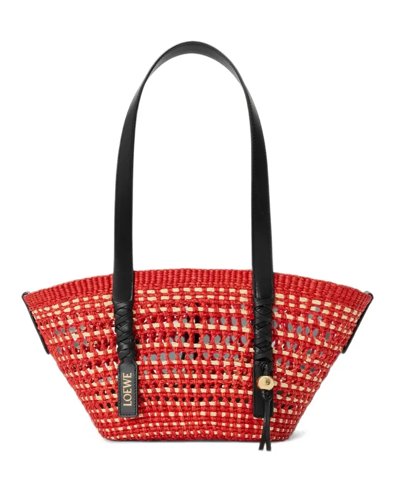 Loewe Kleine Handtasche mit geflochtenem Detail - Rot Rot