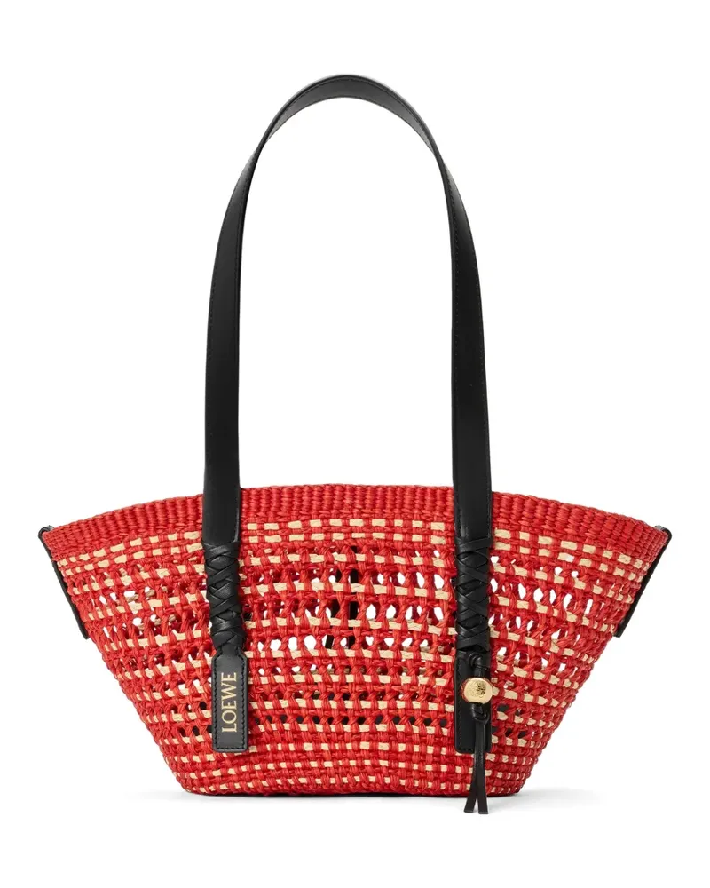 Loewe Kleine Handtasche mit geflochtenem Detail - Rot Rot