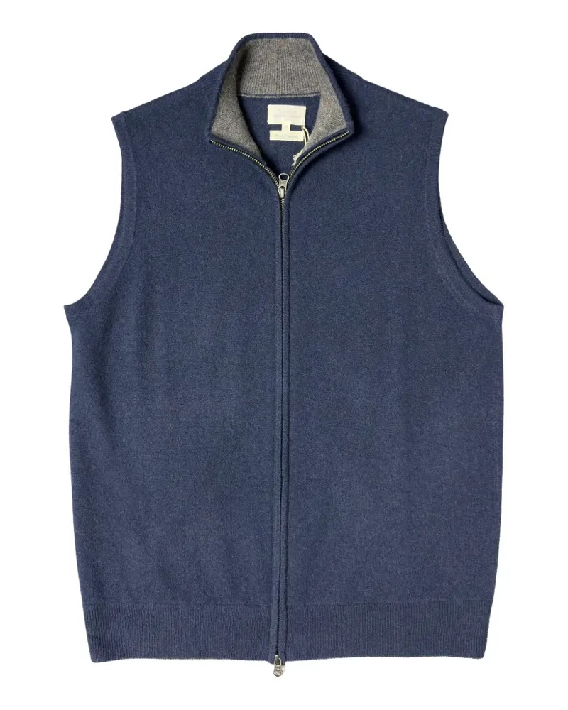 Hartford zip-up sweater vest - Blau Blau