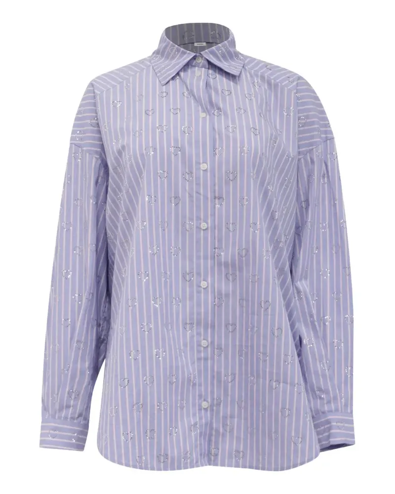 Sandro Gestreiftes Button-down-Hemd - Blau Blau