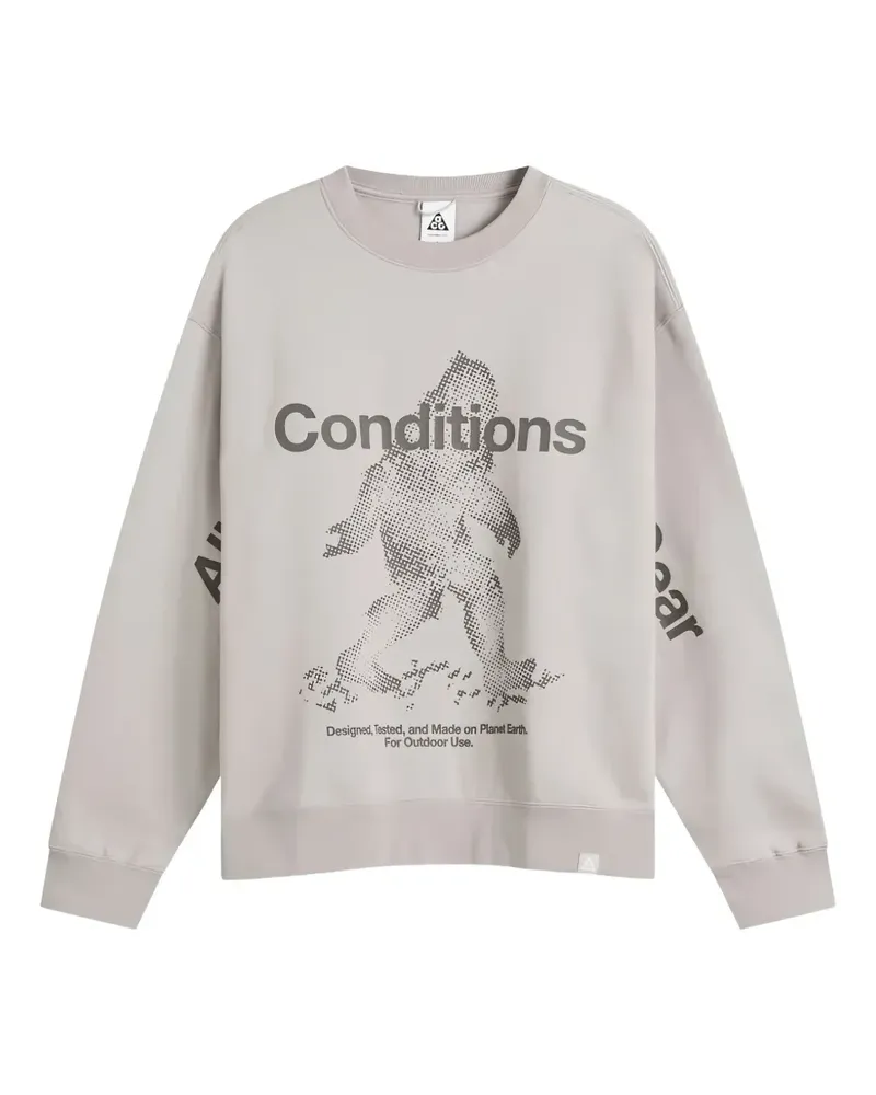 Nike graphic-print sweatshirt - Grau Grau